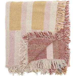 Hnědá deka z recyklované bavlny 130x160 cm Lane – Bloomingville obraz