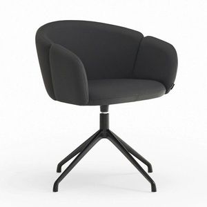 Černé čalouněné jídelní křeslo s područkami Add – Teulat obraz