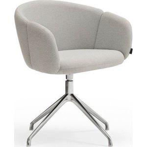 Světle šedé čalouněné jídelní křeslo s područkami Add – Teulat obraz