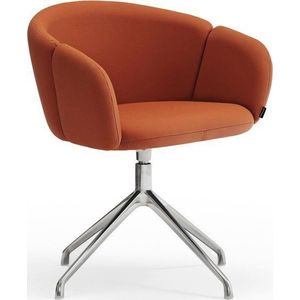 Čalouněné jídelní křeslo s područkami v terakotové barvě Add – Teulat obraz