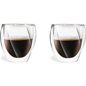 Dvoustěnné hrnky na cappuccino v sadě 2 ks 250 ml Cristallo – Vialli Design obraz