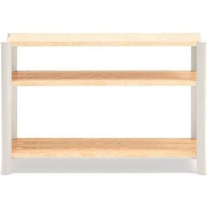 Krémový/ve světle přírodní barvě regál v dekoru dubu 126x84x43 cm Bona – Teulat obraz