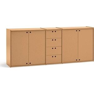 Komoda v přírodní barvě 197x80x40 cm Wally – Teulat obraz