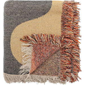 Hnědá deka z recyklované bavlny 130x160 cm Arni – Bloomingville obraz