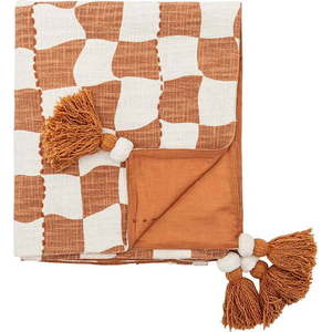 Hnědá/béžová bavlněná deka 130x150 cm Chola – Bloomingville obraz