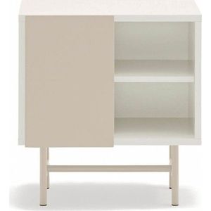Béžový/krémový matný noční stolek s poličkami Nube – Teulat obraz