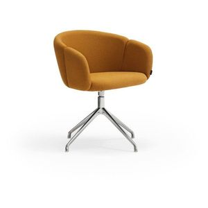 Čalouněné jídelní křeslo s područkami v hořčicové barvě Add – Teulat obraz