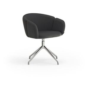 Černé čalouněné jídelní křeslo s područkami Add – Teulat obraz