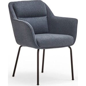 Modré čalouněné jídelní křeslo s područkami Sadira – Teulat obraz