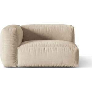 Béžový sametový modul pohovky (levý roh) Martina – Micadoni obraz