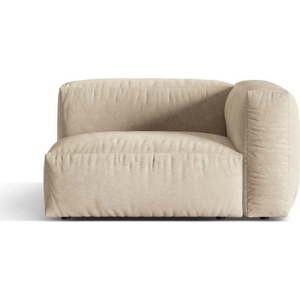 Béžový sametový modul pohovky (pravý roh) Martina – Micadoni obraz