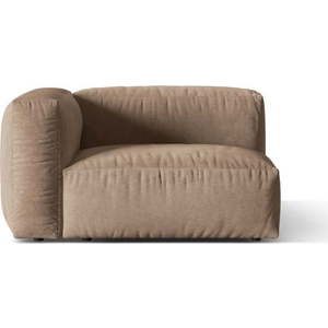 Světle hnědý sametový modul pohovky (levý roh) Martina – Micadoni obraz