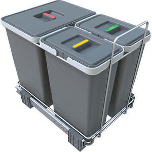 Plastový odpadkový koš na tříděný odpad/vestavěný 18 + 8 + 8 l Ecofil - Elletipi obraz