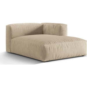 Béžový sametový modul pohovky (pravý roh) Martina – Micadoni obraz