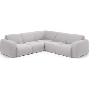 Světle šedá rohová pohovka z textilie bouclé (variabilní roh/do L) Molino – Micadoni Home obraz