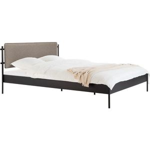 Černá ocelová čalouněná dvoulůžková postel s roštem 140x200 cm Eton Basic – noo.ma obraz