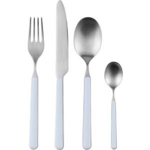 Světle modrý/ve stříbrné barvě nerezový příbor 4 ks pro 1 osobu Noli – noo.ma obraz