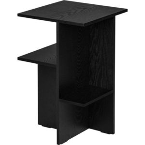 Černý noční stolek v dekoru dubu s poličkami Atik – noo.ma obraz