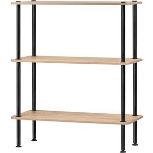 Regál v dekoru dubu v přírodní barvě 80x90, 5x35 cm Teidi – noo.ma obraz