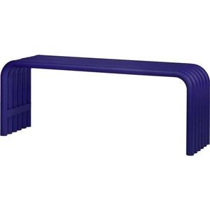 Modrá kovová zahradní lavice Nokk – noo.ma obraz