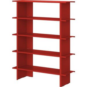 Červená kovová knihovna 120x156x37 cm Hes – noo.ma obraz