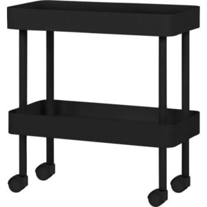 Černý kovový pojízdný regál 60x62x30 cm Nolle – noo.ma obraz