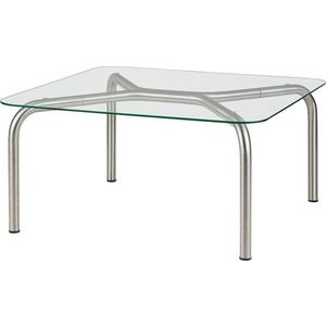 Konferenční stolek se skleněnou deskou ve stříbrné barvě 60x80 cm Uku – noo.ma obraz