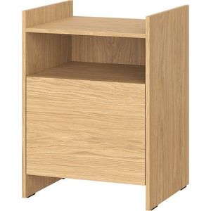 Noční stolek v dekoru dubu s poličkami v přírodní barvě Toopt – noo.ma obraz