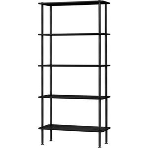 Černý regál v dekoru dubu 80x163x35 cm Teidi – noo.ma obraz