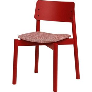 Červená stohovatelná jídelní židle Wem – noo.ma obraz