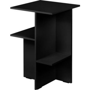 Černý noční stolek s poličkami Atik – noo.ma obraz