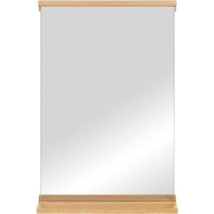 Nástěnné zrcadlo s poličkou s dřevěným rámem 50x75 cm Lun – noo.ma obraz