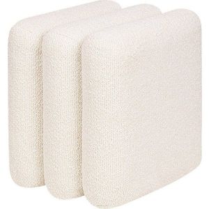 Béžový taburet z textilie bouclé Radd – noo.ma obraz