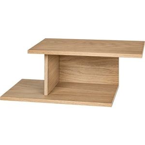 Závěsný/s poličkami noční stolek v dekoru dubu v přírodní barvě Tann – noo.ma obraz