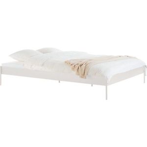 Bílá ocelová dvoulůžková postel bez čela s roštem 140x200 cm Eton Basic – noo.ma obraz