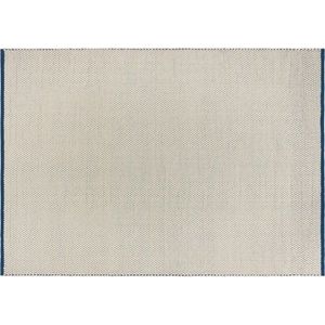 Modrý/béžový ručně tkaný vlněný koberec 140x200 cm Lenu – noo.ma obraz