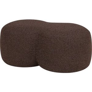 Tmavě hnědý taburet z textilie bouclé Umbo – noo.ma obraz