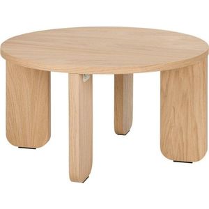 Kulatý konferenční stolek s deskou v dubovém dekoru v přírodní barvě ø 55 cm Kuvu – noo.ma obraz