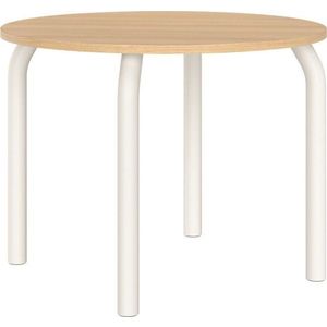 Kulatý jídelní stůl s deskou v dubovém dekoru ø 100 cm Meko – noo.ma obraz