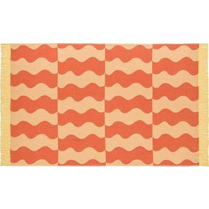 Žlutá/oranžová bavlněná plážová osuška 100x160 cm Nuno – noo.ma obraz