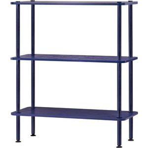 Modrý regál v dekoru dubu 80x90, 5x35 cm Teidi – noo.ma obraz