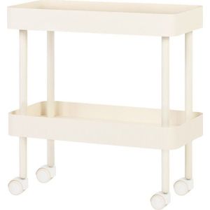 Béžový kovový pojízdný regál 60x62x30 cm Nolle – noo.ma obraz