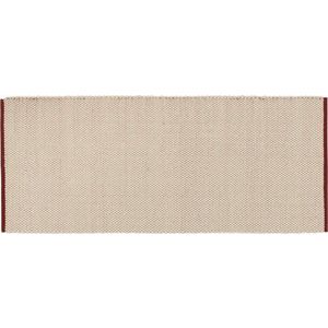 Červený/béžový ručně tkaný vlněný běhoun 80x170 cm Lenu – noo.ma obraz