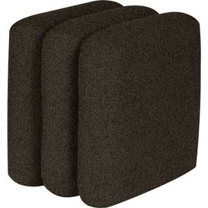 Hnědý taburet z textilie bouclé Radd – noo.ma obraz