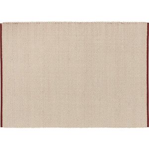 Červený/béžový ručně tkaný vlněný koberec 140x200 cm Lenu – noo.ma obraz