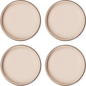 Béžové talíře v sadě 4 ks z kameniny ø 22 cm Terra Rondo – Bonami Selection obraz