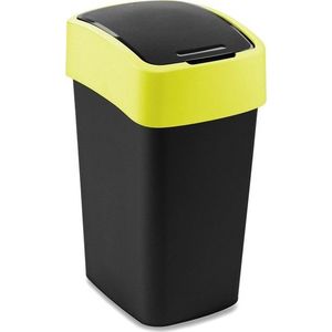 Žlutý/černý plastový odpadkový koš na tříděný odpad 25 l Flip Bin – Curver obraz