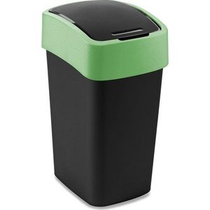 Zelený/černý plastový odpadkový koš na tříděný odpad 25 l Flip Bin – Curver obraz