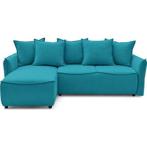 Tyrkysová rozkládací rohová pohovka (levý roh) Leon – Bobochic Paris obraz