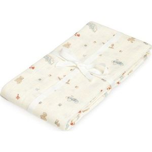 Světle žlutá zavinovací dětská deka z bio bavlny 120x120 cm Off-White – Cam Cam Copenhagen obraz